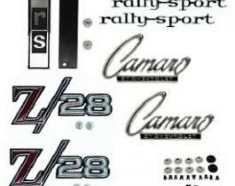 Camaro Emblem Kit, For Z28 With Rally Sport (RS) Package, 1968