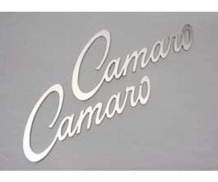 Camaro Fender Emblems, Camaro Script Logo, Stainless Steel,1967-1969