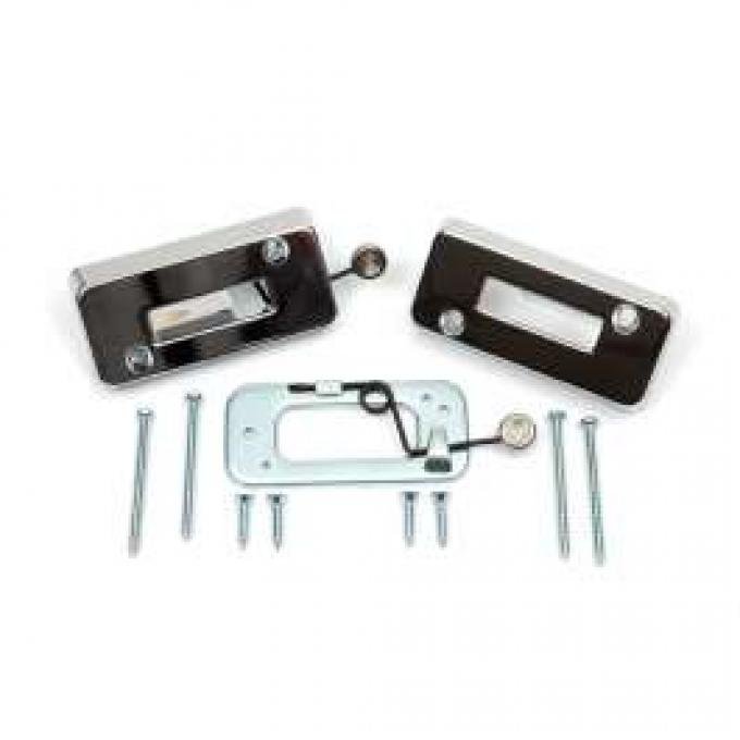 Camaro Headrest Escutcheon & Lock Plate Set, 1969