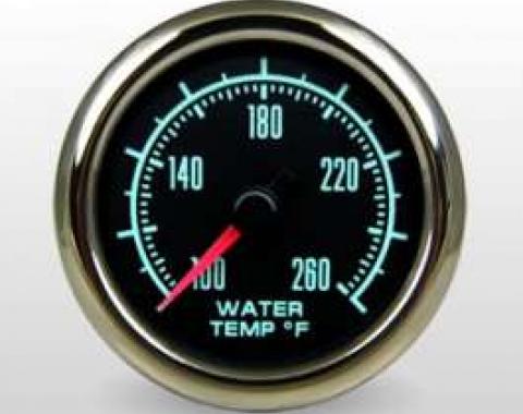 Camaro Water Temperature Gauge, 2 1/16, Marshal Instruments, Muscle Series, 1967-1969