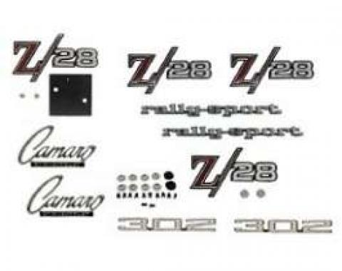 Camaro Emblem Kit, For Z28 With Rally Sport (RS) Package & Cowl Induction Hood, 1969