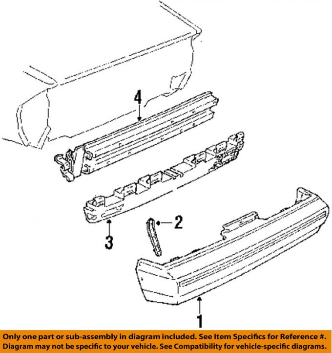 Camaro Rear Bumper Impact Absorber, 1985-1992