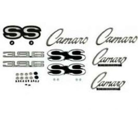 Camaro Emblem Kit, For Super Sport (SS) With 396ci,(Non-Rally Sport), 1968