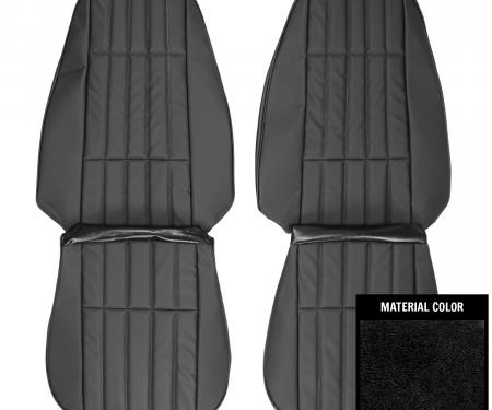 PUI Interiors 1973 Chevrolet Camaro Deluxe Black Front Bucket Seat Covers 73DS10US