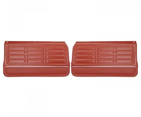 PUI Interiors 1966 Chevrolet Impala SS Pre-Assembled Red Front Door Panels 66BD30-P