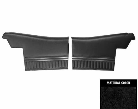 PUI Interiors 1970-1972 Chevelle Convertible Pre-Assembled Black Rear Door Panels PD240V