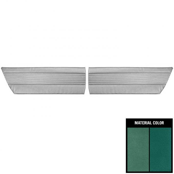 PUI Interiors 1966 Buick Skylark Hardtop 2-Tone Aqua Rear Door Panels 66UD05C