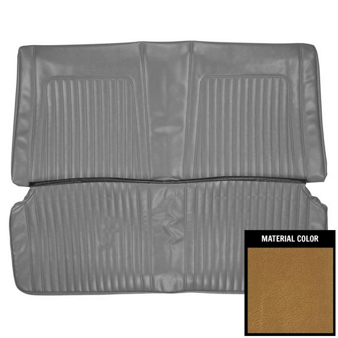 PUI Interiors 1967 Chevrolet Camaro Hardtop Standard Gold Rear Bench Seat Cover 67FS43C