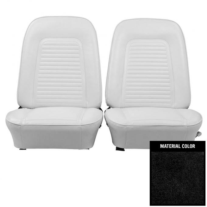 PUI Interiors 1969 Chevrolet Camaro Standard Black Front Bucket Seat Covers 69FS10U