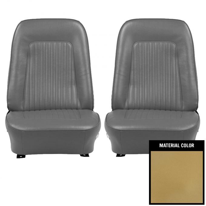 PUI Interiors 1967 Chevrolet Camaro Standard Gold Front Bucket Seat Covers 67FS43U