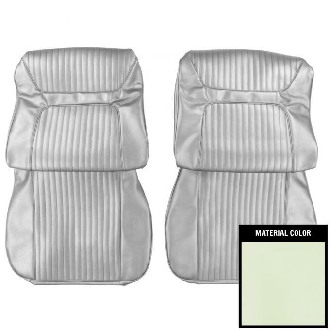 PUI Interiors 1964 Chevrolet Impala/SS White & Black Front Bucket Seat Covers 64BS67U