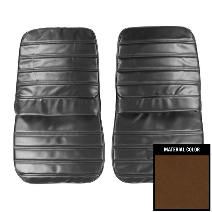 PUI Interiors 1972 Oldsmobile Cutlass/"S"/442 Dark Saddle Front Bucket Seat Covers 72CS42U2