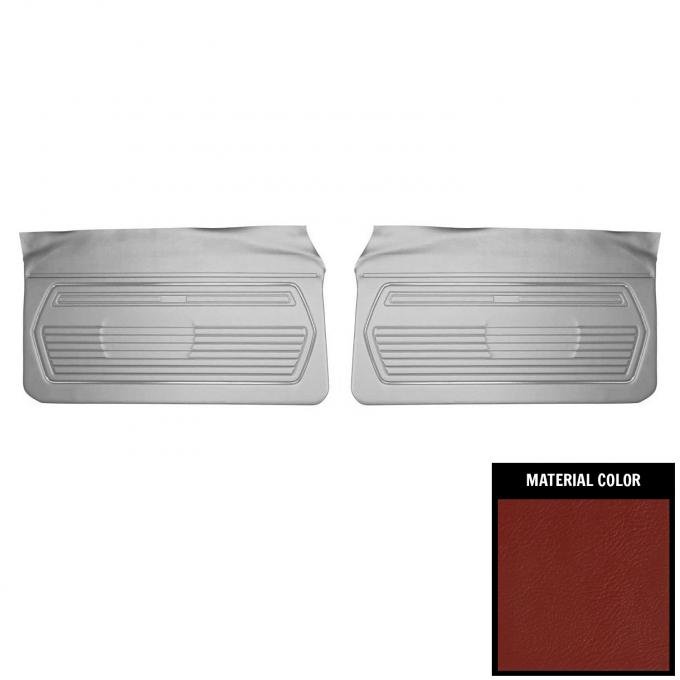 PUI Interiors 1969 Chevrolet Camaro Platinum Edition Standard Red Front Door Panels 69FD30