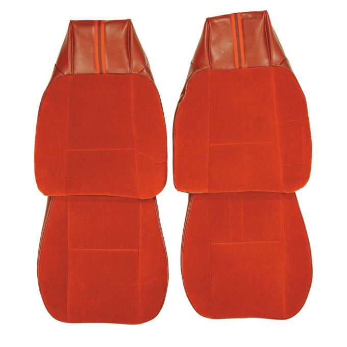 PUI Interiors 1980-81 Camaro Berlinetta Custom Cloth Carmine Front Bucket Seat Covers 80DSC38U