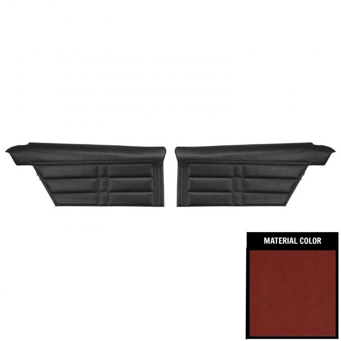 PUI Interiors 1966 Chevrolet Impala SS Hardtop Pre-Assembled Red Rear Door Panels 66BD30C-P