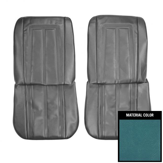 PUI Interiors 1966 Chevrolet Nova SS Bright Blue Front Bucket Seat Covers 66XS14U