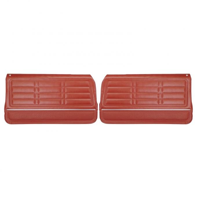 PUI Interiors 1966 Chevrolet Impala SS Pre-Assembled Red Front Door Panels 66BD30-P