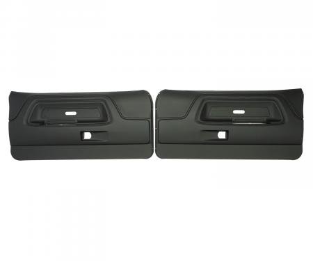 PUI Interiors 1970-1974 Dodge Challenger Standard Pre-Assembled Black Front Door Panels 70KDC10-P