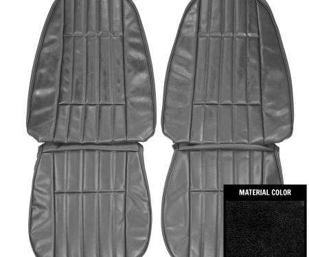 PUI Interiors 1971-1973 Chevrolet Camaro Standard Black Front Bucket Seat Covers 71FS10U