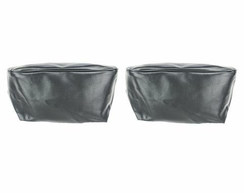 PUI Interiors 1968-1972 Chevelle/GTO/Cutlass/Skylark/Nova Black Bucket Seat Head Rest Covers 68AH10U