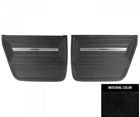 PUI Interiors 1966 Chevrolet Chevelle 4 Door Hardtop Black Rear Door Panels 66AD4D10C