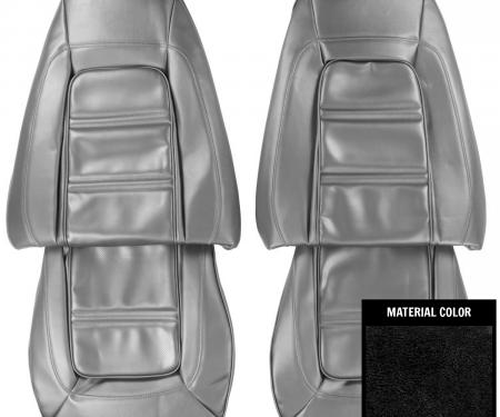 PUI Interiors 1973-1975 Pontiac Firebird Deluxe Black Front Bucket Seat Covers 73HS10U