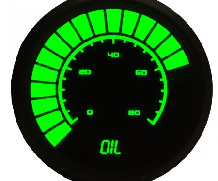 Intellitronix Oil Pressure Analog LED Bargraph Black Bezel B9114