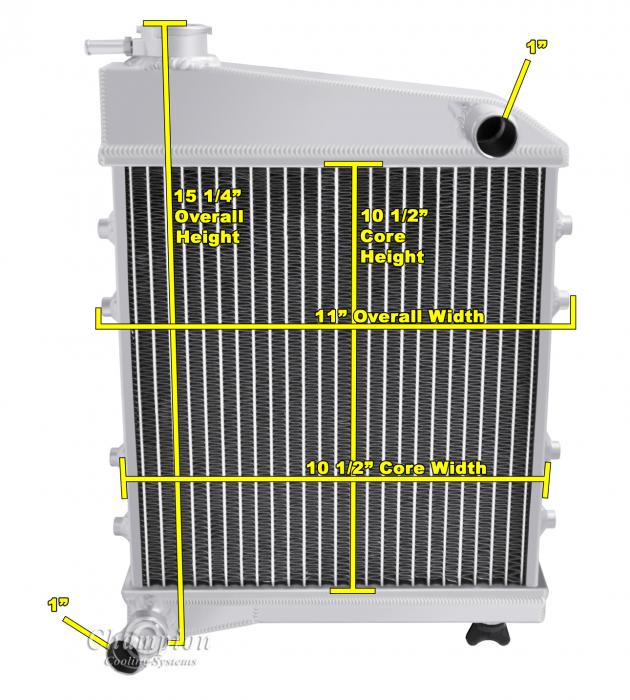 Champion Cooling 2 Row All Aluminum Radiator Made With Aircraft