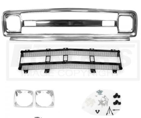 Chevy Truck Front Grille Kit, With Black Insert, Good Quality, 1969-1970