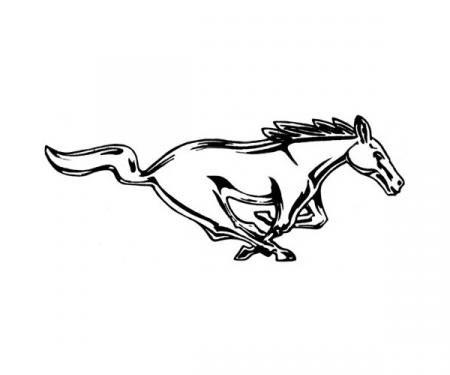 Ford Mustang Decal - Running Horse - Silver - 12 High - Right