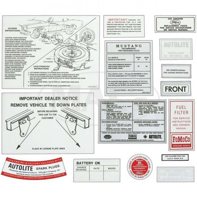 Decal Kit - 1966 Mustang