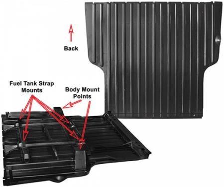 El Camino Bed Floor Panel, 1968-1972