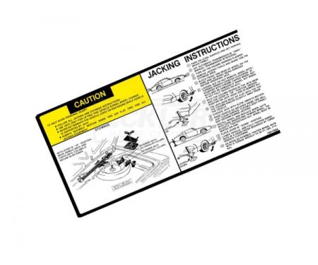 Firebird Jack Instructions Decal 1981-1982