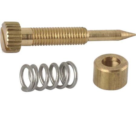 Model A Ford Zenith Carburetor Idle Mixture Screw & Spring - Brass