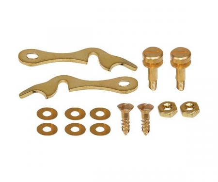 Model T Coil Box Latch Set, 14-Piece, Brass, For Wood Box, 1909-1913