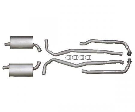 Corvette Exhaust System, Small Block L82, Aluminized 2"-2-1/2" With Automatic Transmission, 1973