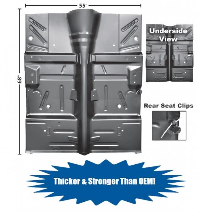 Falcon Heavy Gauge Floor Pan, Complete, 1964-1965