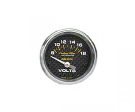 Firebird Voltmeter Gauge, Carbon Fiber, AutoMeter