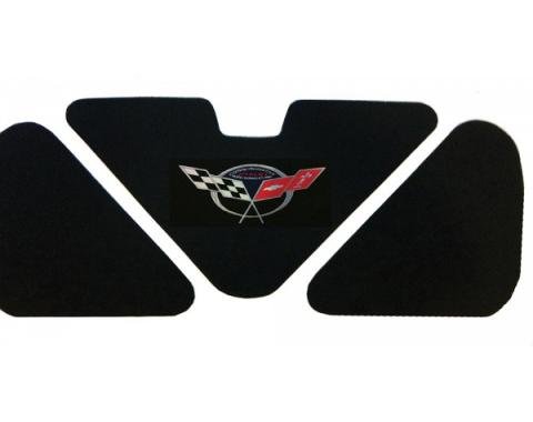 Corvette Trunk Lid Liner Set, Inner, With C5 Commemorative Edition Logo, Black, 3-Piece, 2004