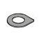 Model A Ford Water Pump Impeller Thrust Washer - Stainless Steel Teardrop