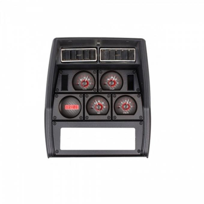 Corvette C3 VHX Series Digital Dash With Carbon Fiber StyleFace And Red Display, 1978-1982