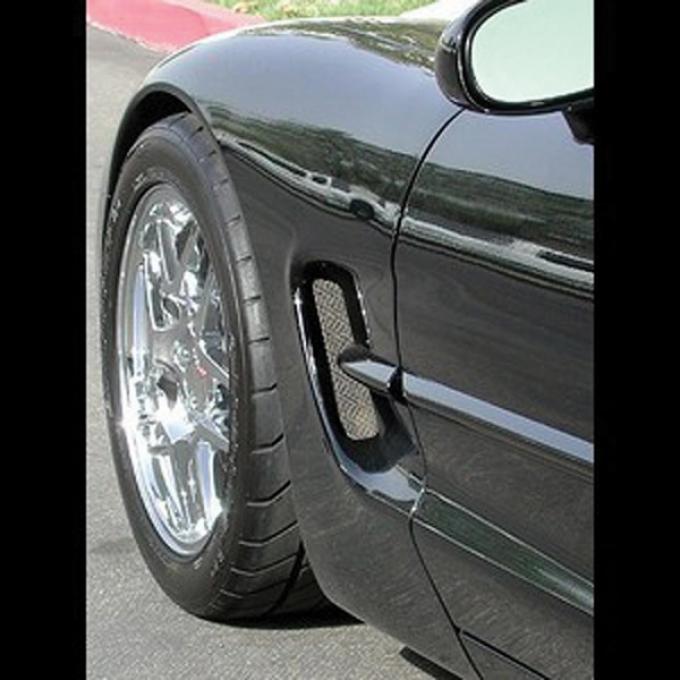 Corevtte Side Fender Screens, Chrome, 2-Piece, 1997-2004