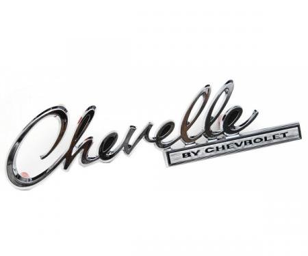 Chevelle Trunk Emblem, Chevelle By Chevrolet, 1969