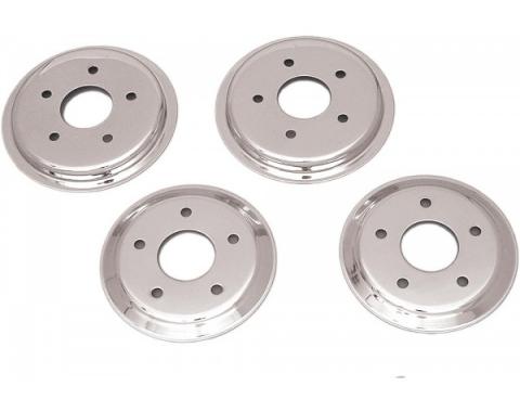 Corvette Brake Rotor Hub Covers, Chrome, 1997-2004