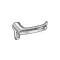 Ford Thunderbird Vent Window Handle, Left, Chrome, No Button, 1961-63