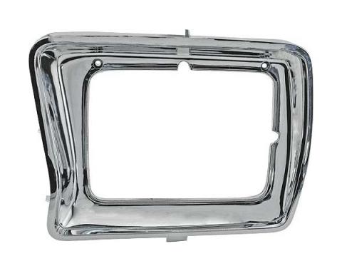 Ford Pickup Truck Headlight Door - Chrome - Rectangular Headlight - Left - F100 Thru F350