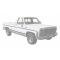 Chevy Or GMC Truck Molding, Fleetside, Lower, Right, Front, 6.5 Foot Bed, 1973-1980