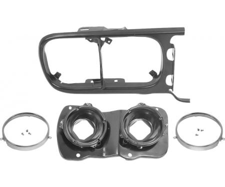 Firebird Headlamp Mounting Bucket and Bezel Assembly, Right, 1969