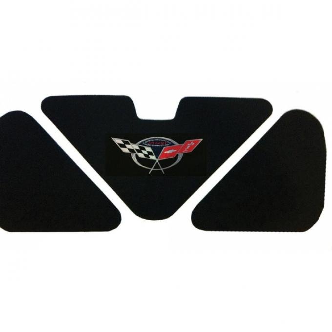 Corvette Trunk Lid Liner Set, Inner, With C5 Commemorative Edition Logo, Black, 3-Piece, 2004