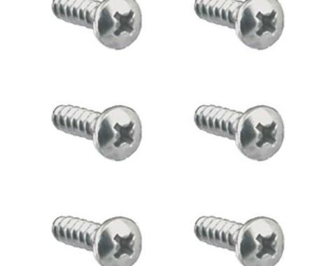 Redline Restomotive® 1964-1972 Ford Mustang 6 Piece Headlight Bulb Screw Set